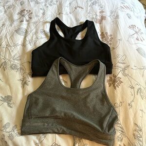 DSG light support, compression sports bra - bundle of black and gray colors - M